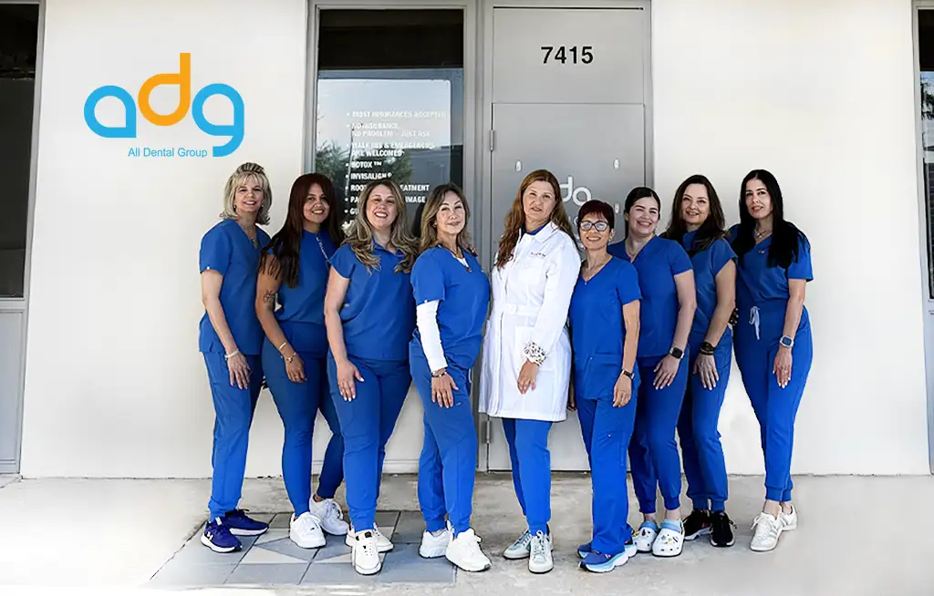 The All Dental Group team outside the Miami Lakes office